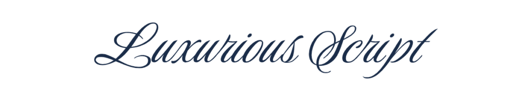 Luxurious Script | An elegant Google Font with sweeping, connected letterforms that feels both formal and fluid. 