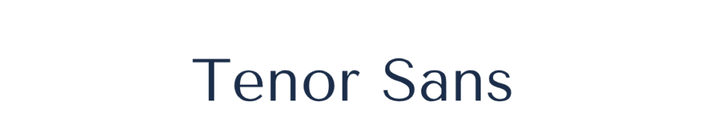 Tenor Sans | An elegant sans-serif Google Font with just enough warmth to feel approachable while still reading as polished and elevated. 