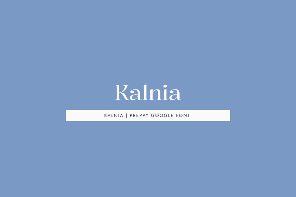 Kalnia - A distinctive serif with a slightly more decorative structure, unexpected but still polished.