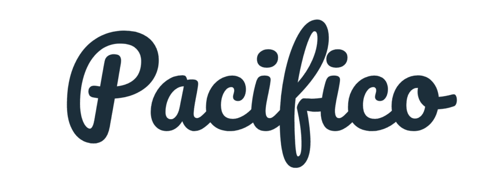 Pacifico - A retro-inspired rounded script with a beachy, confident feel.