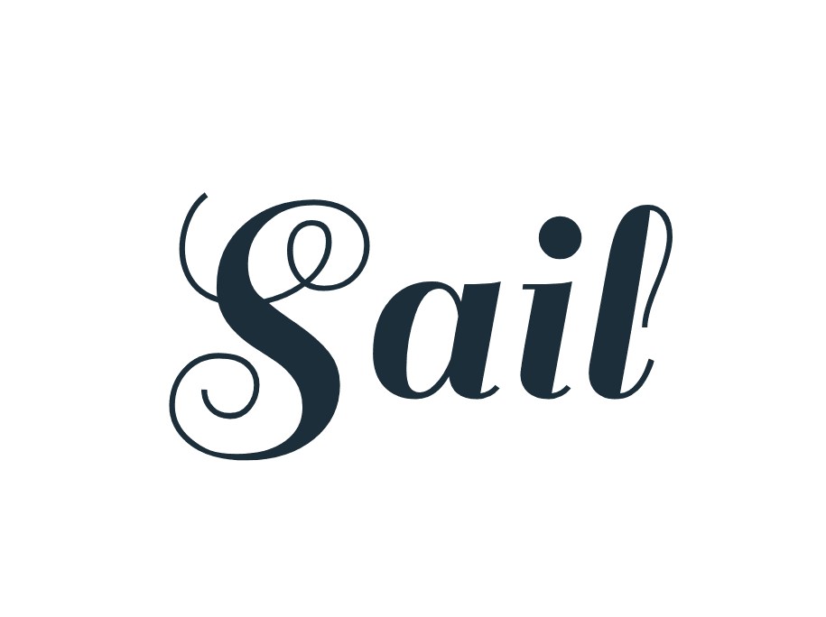 Sail - a coastal preppy script font that is a slightly stylized script with nautical energy.